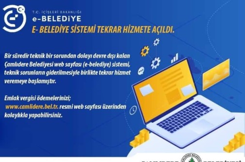 E- BELEDİYE SİSTEMİ TEKRAR HİZMETE AÇILDI.