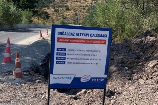 ÇAMLIDERE MERKEZ YAYLAMIZDA DOĞALGAZ BAĞLANTI HATTI SON AŞAMASINA GELDİ.