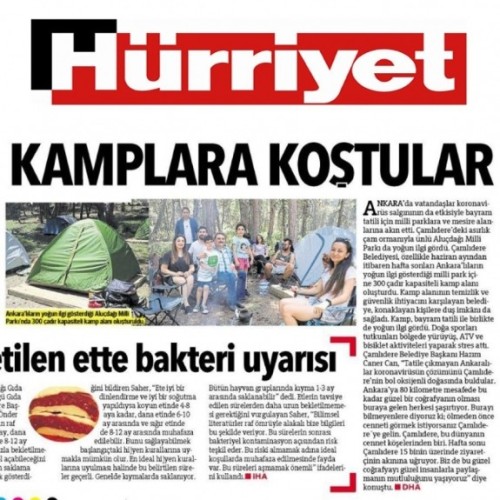 ÇAMLIDERE KAMP ALANI HÜRRİYET GAZETESİNE KONU OLDU ...