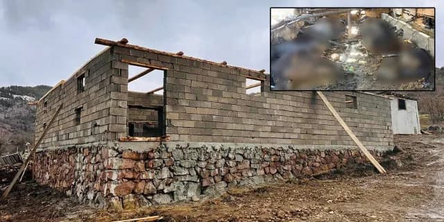 Başkan sözünü tuttu: Yangınla sarsılan vatandaşa yeni ahır yapılıyor